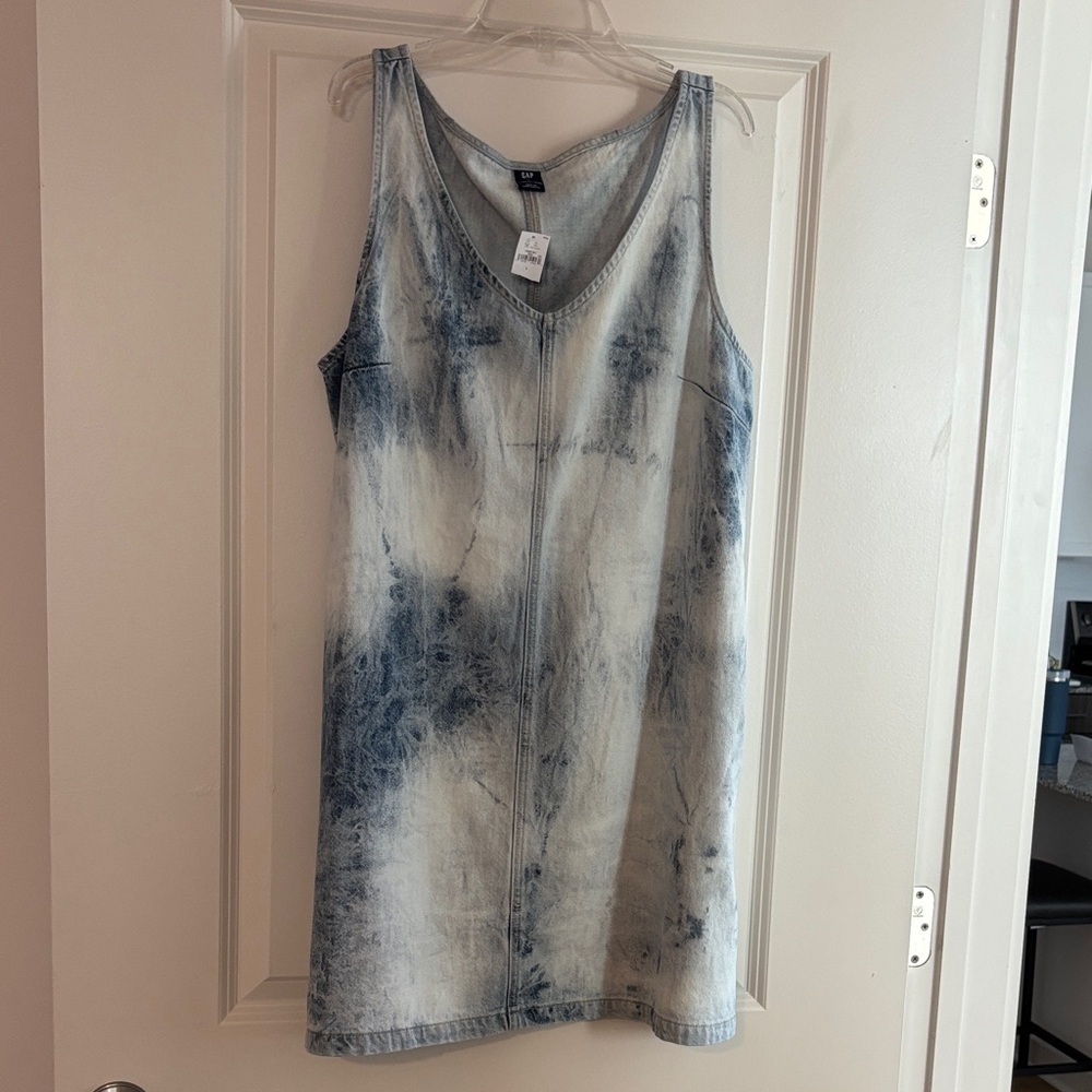 NWT GAP Blue Tie-Dye Denim Dress
